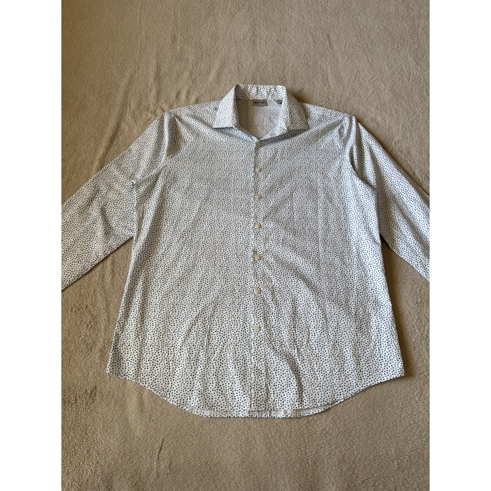 Kenneth Cole Reactions Men's XL Slim Fit Button Down Long‎ Sleeve Dress Shirt